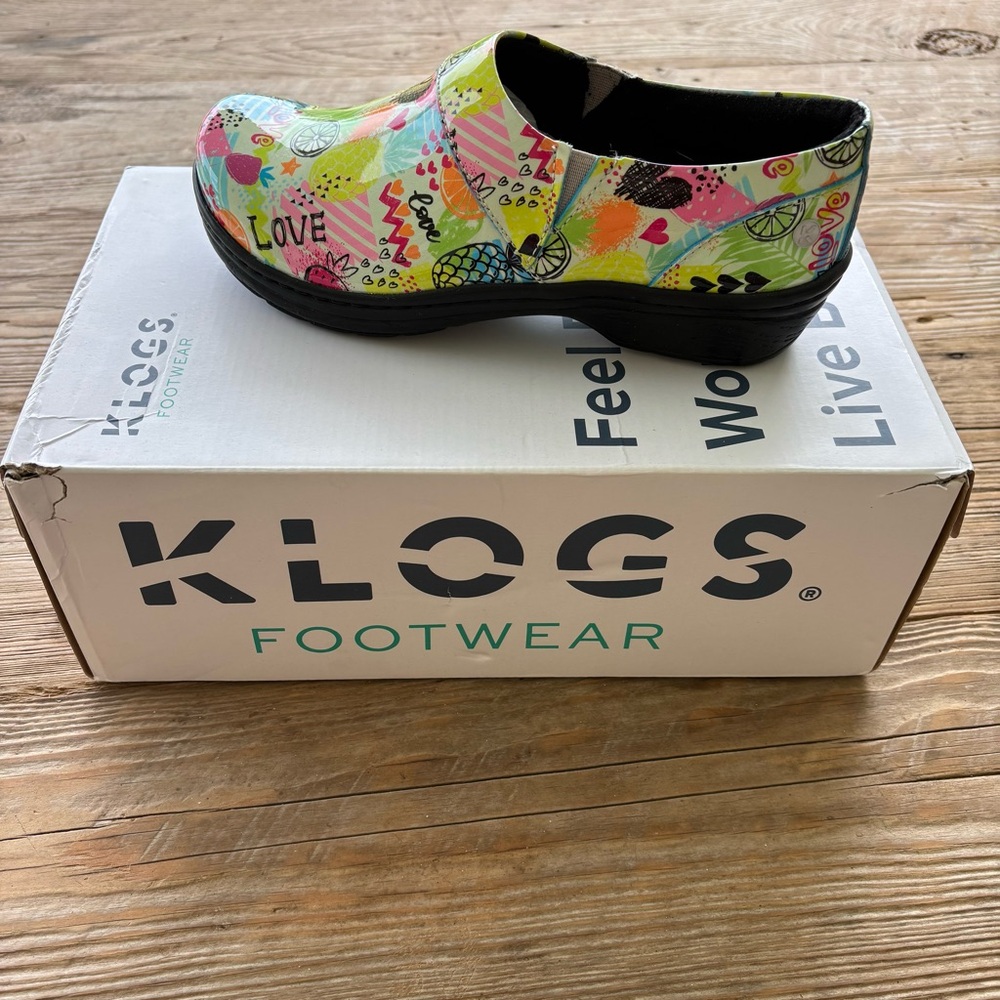 NEW Klogs Mission Sunny Days Slip On Colorful Womens Shoes Size 7.5